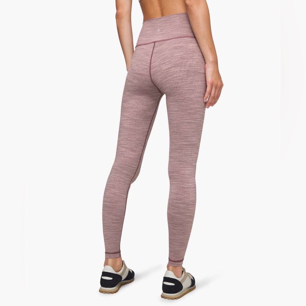 Lululemon Leggings Wunder under pink and purple stripes